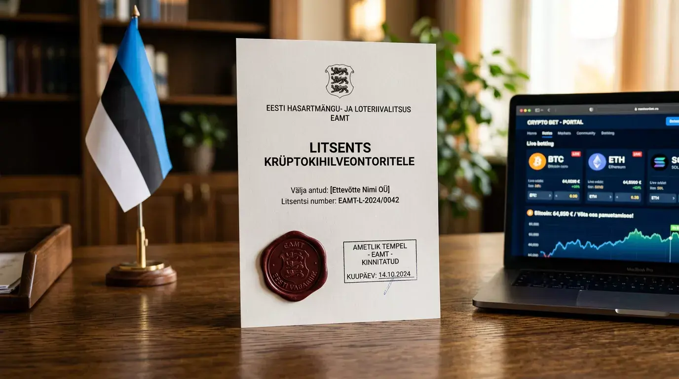 EMTA hasartmängulitsentsi nõuded krüpto kihlveokontorite jaoks Eestis